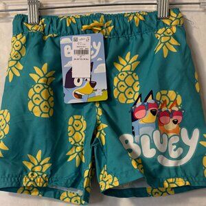 Bluey Swim Trunks for boys with Pineapples size 3T